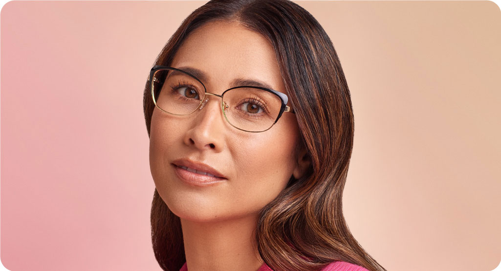 Female Wearing Oscar Wylee Australia Titanium Glasses