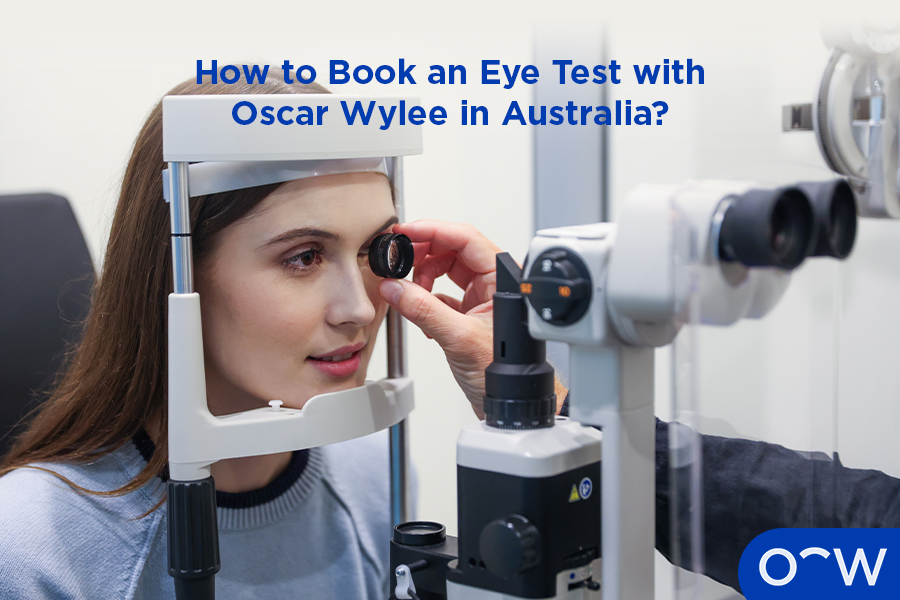 A photo of an eye test being conducted at Oscar Wylee.