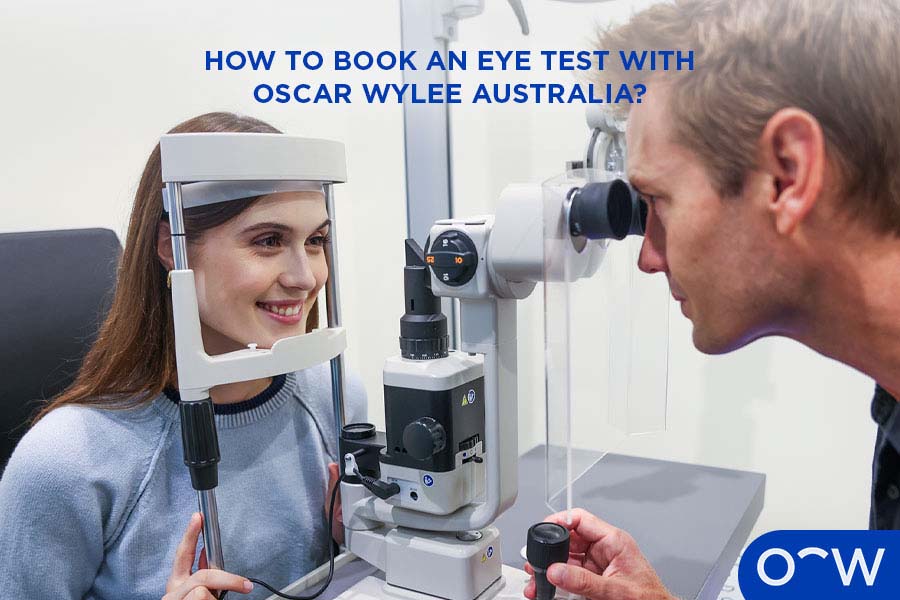 A photo of a person getting an eye test at Oscar Wylee.