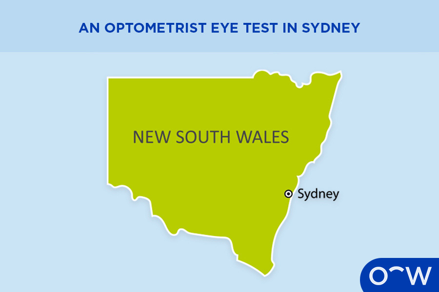 An optometrist eye test in Sydney