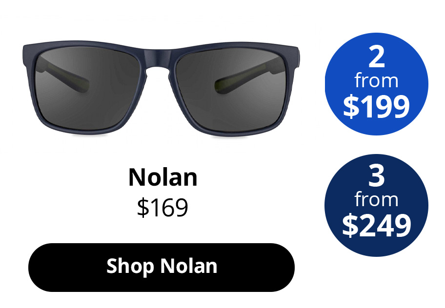 A photo of Nolan sunglasses in Navy Forest